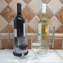 "Cool Drink" bevi bene-secchiello per vino pronto in 3 secondi-senza ghiaccio o acqua- si aggancia al bordo di ogni tavolo